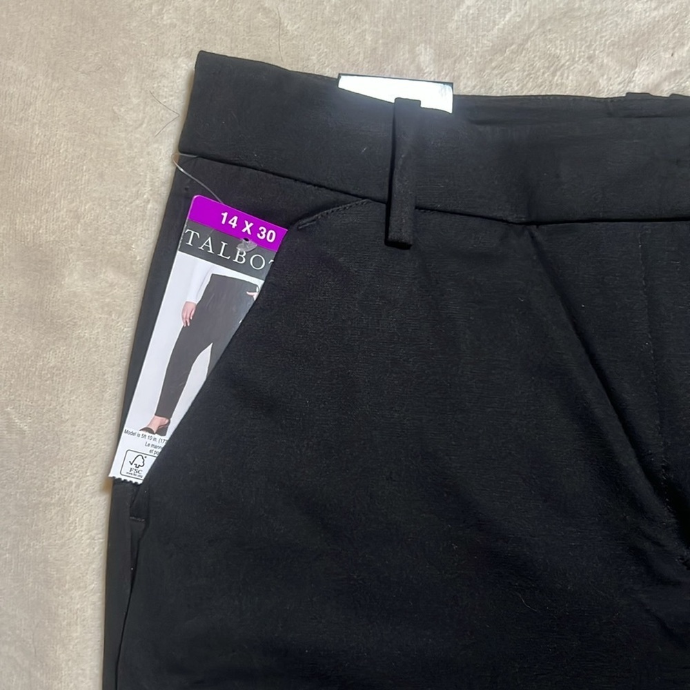 NWT Talbots Classic Black Pants sz 14 x 30 - Picture 3 of 7